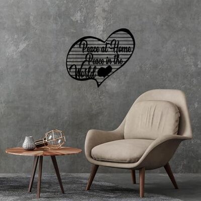 Wallity Snygg svart dekorativ metallväggtillbehör, 58 x 68 cm 100% metall, 1,5 cm tjocklek perfekt för modern heminredning och unik väggkonst Wallity Snygg svart dekorativ metallväggtillbehör, 58 x 68 cm 100% metall, 1,5 cm tjocklek perfekt för modern heminredning och unik väggkonst