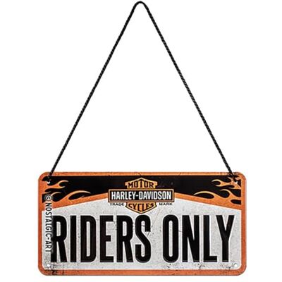 ART Plåtskylt i retrostil för upphängning, Harley-Davidson – Riders – Presentidé för motorcykelälskare, av metall, Deko vintage, 10 x 20 cm ART Plåtskylt i retrostil för upphängning, Harley-Davidson – Riders – Presentidé för motorcykelälskare, av metall, Deko vintage, 10 x 20 cm