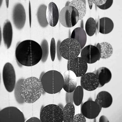 Cheerland Glitter Träkol Grå Svart Cirkel Garland Kit Halloween Party Dekoration Hängande Prickar Streamer Bakgrund Banner för Födelsedag Dekor Bröllop Pensionering Ungkarl Brud Dusch Dekor Cheerland Glitter Träkol Grå Svart Cirkel Garland Kit Halloween Party Dekoration Hängande Prickar Streamer Bakgrund Banner för Födelsedag Dekor Bröllop Pensionering Ungkarl Brud Dusch Dekor