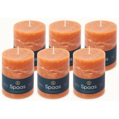 Spaas 6 Luktfria Rustika Blockljus, 80/110mm, ± 65 Trimmar, Orange Spaas 6 Luktfria Rustika Blockljus, 80/110mm, ± 65 Trimmar, Orange