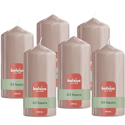 bolsius – slätt blockljus – ljusrosa – 13 cm – 6 stycken – dekorativa ljus – innehåller naturligt växtvax – utan palmolja bolsius – slätt blockljus – ljusrosa – 13 cm – 6 stycken – dekorativa ljus – innehåller naturligt växtvax – utan palmolja
