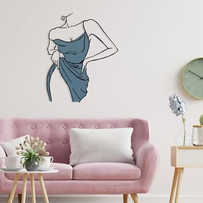 Wallity Snygg dekorativ metallväggtillbehör, 56 x 70 cm Hållbar 1,20 mm metall och 3 mm trä Perfekt för modern heminredning och unik väggkonst Wallity Snygg dekorativ metallväggtillbehör, 56 x 70 cm Hållbar 1,20 mm metall och 3 mm trä Perfekt för modern heminredning och unik väggkonst