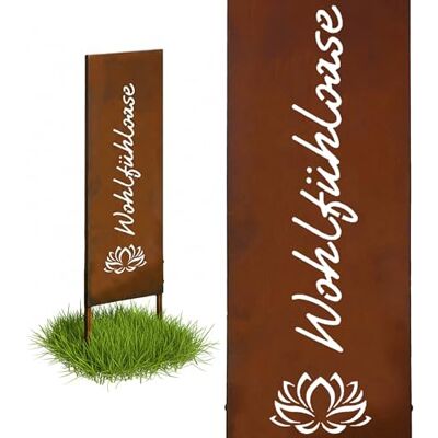 Relaxdays Wellness Oasis patinerad järndekoration, slitstark rustik pinne, 115 x 28 cm, brun Relaxdays Wellness Oasis patinerad järndekoration, slitstark rustik pinne, 115 x 28 cm, brun