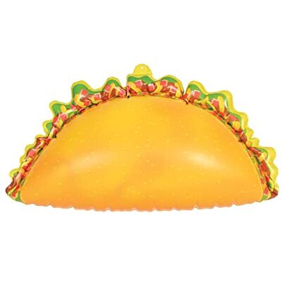 Beistle 56032 9 tum x 16 tum stor uppblåsbar taco-dekoration uppblåsbara tillbehör för mexikansk tema Cinco De Mayo Fiesta festtillbehör, PVC-plast, flerfärgad Beistle 56032 9 tum x 16 tum stor uppblåsbar taco-dekoration uppblåsbara tillbehör för mexikansk tema Cinco De Mayo Fiesta festtillbehör, PVC-plast, flerfärgad