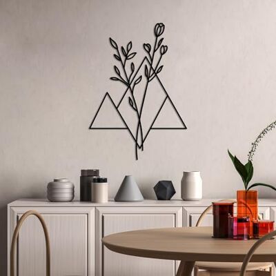 Wallity Hanah Home Stylish Black Decorative Metal Wall Accessory, 70 x 50 cm 100% metall (1,5 mm) Lätt (0,3 kg) Enkel väggmontering för modern inredning Wallity Hanah Home Stylish Black Decorative Metal Wall Accessory, 70 x 50 cm 100% metall (1,5 mm) Lätt (0,3 kg) Enkel väggmontering för modern inredning