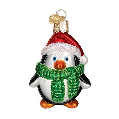 Old World Christmas Gammal värld julpynt: pingvinsamling glasblåsta ornament för julgran Lekfull pingvin 3" Svart, vit, röd Old World Christmas Gammal värld julpynt: pingvinsamling glasblåsta ornament för julgran Lekfull pingvin 3" Svart, vit, röd