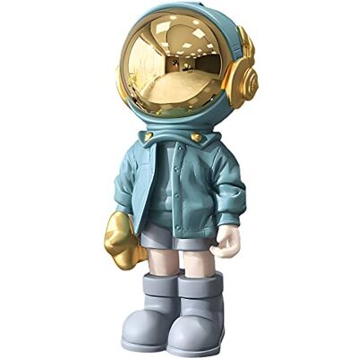 Dosker astronautstatyer rymdmannen skulptur polyresin konstgåvor ljusblå statyett prydnad rum dekor för män, hem och hantverk skrivbordstillbehör bordsdekoration, vardagsrum, kontor, bokhylla Dosker astronautstatyer rymdmannen skulptur polyresin konstgåvor ljusblå statyett prydnad rum dekor för män, hem och hantverk skrivbordstillbehör bordsdekoration, vardagsrum, kontor, bokhylla