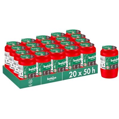 bolsius gravljus – röd – 20 st. Längd brinntid 3 dagar – sorgljus och minnesmärke ljus – ren bränning – utan palmolja bolsius gravljus – röd – 20 st. Längd brinntid 3 dagar – sorgljus och minnesmärke ljus – ren bränning – utan palmolja