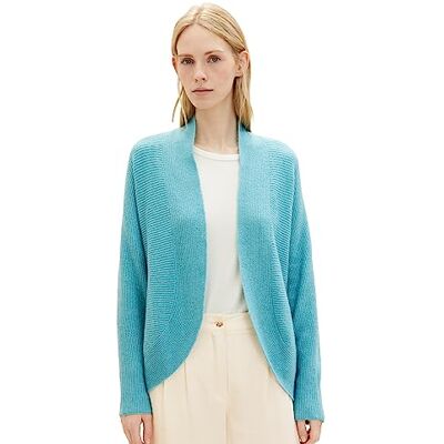 TOM TAILOR dam basic kofta kofta, 33158-sommar tealmelerad, XL TOM TAILOR dam basic kofta kofta, 33158-sommar tealmelerad, XL
