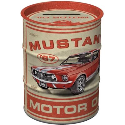 ART Sparbössa i retrostil, 600 ml, Ford Mustang – GT 1967 Motor Oil – Presentidé för Ford-fans, Official License Product (OLP), spargris i metall, metallsparbössa i vintagedesign ART Sparbössa i retrostil, 600 ml, Ford Mustang – GT 1967 Motor Oil – Presentidé för Ford-fans, Official License Product (OLP), spargris i metall, metallsparbössa i vintagedesign