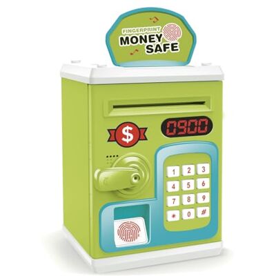 Tachan Elektronisk barnkassaskåp Spargris med nyckel och peksensor, ljus och ljud, automatisk insättning av sedlar och mynt (CPA Toy Group 746T00933) Tachan Elektronisk barnkassaskåp Spargris med nyckel och peksensor, ljus och ljud, automatisk insättning av sedlar och mynt (CPA Toy Group 746T00933)