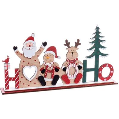 BigBuy Christmas Snövit prydnad Multifärg Trä 33 x 5 x 18 cm BigBuy Christmas Snövit prydnad Multifärg Trä 33 x 5 x 18 cm
