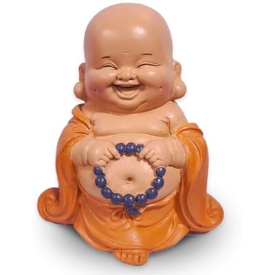Zen Light Zen'Light statyett skrattande buddha med radband – inspirerande och glad figur – lyckobringare full av positivitet – söt och andlig presentidé – -H 10 cm Zen Light Zen'Light statyett skrattande buddha med radband – inspirerande och glad figur – lyckobringare full av positivitet – söt och andlig presentidé – -H 10 cm