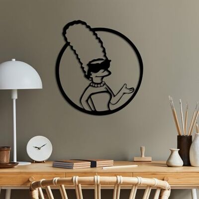 Wallity Snygg svart dekorativ metallväggtillbehör, 33 x 33 cm 100% metall, 1,5 mm tjocklek Perfekt för modern heminredning och konstdisplay Wallity Snygg svart dekorativ metallväggtillbehör, 33 x 33 cm 100% metall, 1,5 mm tjocklek Perfekt för modern heminredning och konstdisplay