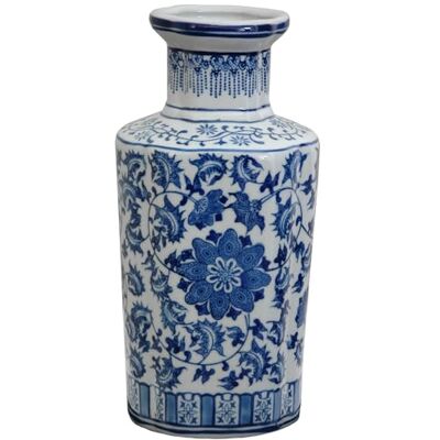 Red Lantern Orientaliska möbler 30 cm blommig blå och vit porslinsvas Red Lantern Orientaliska möbler 30 cm blommig blå och vit porslinsvas