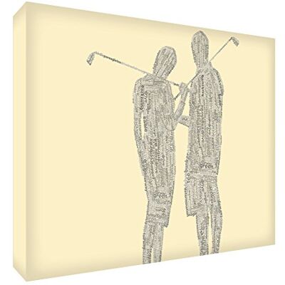 ART ' Galleri' inslagen låda kanvas i typografisk golfpar design 115 x 78 cm Grädde ART ' Galleri' inslagen låda kanvas i typografisk golfpar design 115 x 78 cm Grädde