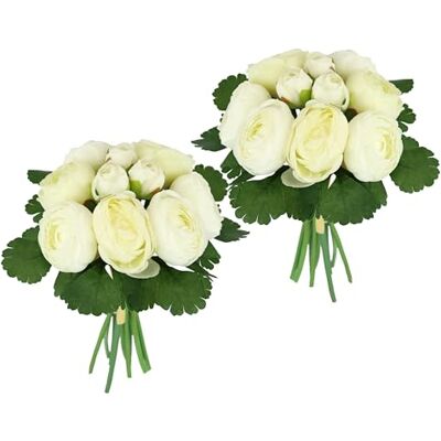 Flair Flower Konstgjord bukett av ranunkel bukett konstgjord bukett sidenblommor blombukett bukett blombukett blomarrangemang blombukett ranunklar konstgjorda blommor buketter oäkta blommor bröllop, kräm Flair Flower Konstgjord bukett av ranunkel bukett konstgjord bukett sidenblommor blombukett bukett blombukett blomarrangemang blombukett ranunklar konstgjorda blommor buketter oäkta blommor bröllop, kräm
