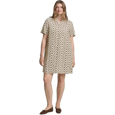 TOM TAILOR Plussize damklänning, 38058 Naturlig Zig Zag Design, 54 plus size TOM TAILOR Plussize damklänning, 38058 Naturlig Zig Zag Design, 54 plus size