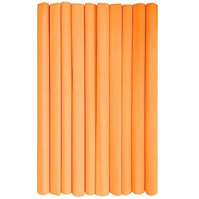 Interdruk – Crêpepapper Rullar för Barns DIY och Dekorationer Paket med 10 rullar (50 cm x 200 cm, 28 g/m2) – 05 ljus orange Interdruk – Crêpepapper Rullar för Barns DIY och Dekorationer Paket med 10 rullar (50 cm x 200 cm, 28 g/m2) – 05 ljus orange