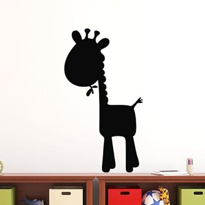 Ambiance Sticker Svart skiffer självhäftande raderbara väggdekaler giraffkarikatyr H45 x L25 cm Ambiance Sticker Svart skiffer självhäftande raderbara väggdekaler giraffkarikatyr H45 x L25 cm