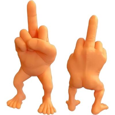 Gladyell Funny Middle Finger Figure, 3D Figurine Desk Statue Flesh, 7in Gladyell Funny Middle Finger Figure, 3D Figurine Desk Statue Flesh, 7in