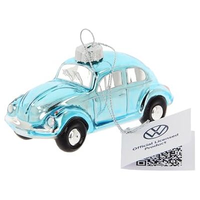 BRISA VW Collection – Volkswagen Skalbagge juldekorationer och dekoration av glas i presentförpackning (skala 1:40, blå) BRISA VW Collection – Volkswagen Skalbagge juldekorationer och dekoration av glas i presentförpackning (skala 1:40, blå)