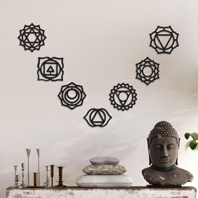 Wallity Dekorativt metalltillbehörsset (10 stycken), svart, 10 x 10 cm (9) och 10 x 6 cm (1) 100% metall, 1,5 mm tjock Easy Wall hanging, snygg heminredning Wallity Dekorativt metalltillbehörsset (10 stycken), svart, 10 x 10 cm (9) och 10 x 6 cm (1) 100% metall, 1,5 mm tjock Easy Wall hanging, snygg heminredning