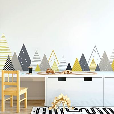 Ambiance Sticker Väggklistermärken för barn dekoration av babyrum väggklistermärken för barn skandinavisk väggdekal väggdekal jätte skandinaviska berg Ravika H60 x L100 cm Ambiance Sticker Väggklistermärken för barn dekoration av babyrum väggklistermärken för barn skandinavisk väggdekal väggdekal jätte skandinaviska berg Ravika H60 x L100 cm