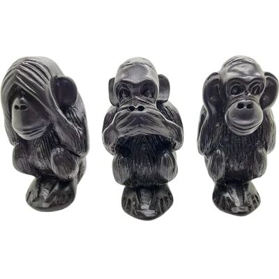 VIE Naturals hartsfigur, tre apor, stor, flerfärgad, en storlek VIE Naturals hartsfigur, tre apor, stor, flerfärgad, en storlek