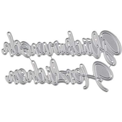 Rayher stansskylt: Hjärtlig lyckönskan, 8, 4–9,2 x 2,6 cm, 2 stycken, stål, silver, 10 x 10 x 0,1 cm Rayher stansskylt: Hjärtlig lyckönskan, 8, 4–9,2 x 2,6 cm, 2 stycken, stål, silver, 10 x 10 x 0,1 cm