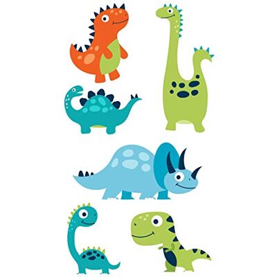 EmmiJules Väggtatuering dinosaurier barn (60 cm x 42 cm) – finns i olika storlekar – tillverkad i Tyskland – baby dinos pojke dekoration babyrum väggklistermärke EmmiJules Väggtatuering dinosaurier barn (60 cm x 42 cm) – finns i olika storlekar – tillverkad i Tyskland – baby dinos pojke dekoration babyrum väggklistermärke