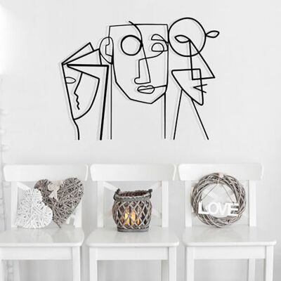 Wallity Snygg svart dekorativ metallväggtillbehör, 50 x 39 cm 100% metall, 1,2 mm tjocklek perfekt för modern heminredning och unik väggkonst Wallity Snygg svart dekorativ metallväggtillbehör, 50 x 39 cm 100% metall, 1,2 mm tjocklek perfekt för modern heminredning och unik väggkonst