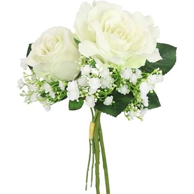 Flair Flower Konstgjorda blommor uppsättning av 3 rosor slöjkål konstgjorda blommor sidenrosor enkel bukett bröllopsdekorationer blomster enda blomma stjälkblomma blomma blomma gren blommor dekorativ gren Flair Flower Konstgjorda blommor uppsättning av 3 rosor slöjkål konstgjorda blommor sidenrosor enkel bukett bröllopsdekorationer blomster enda blomma stjälkblomma blomma blomma gren blommor dekorativ gren