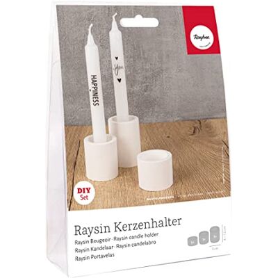 Rayher Hantverkssats för gjutning av ljusstakar, för teljus och avsmalnande ljus, 1 form, Raysingjutpulver, ljusöverföringsfilm, 34472000 Rayher Hantverkssats för gjutning av ljusstakar, för teljus och avsmalnande ljus, 1 form, Raysingjutpulver, ljusöverföringsfilm, 34472000