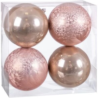 BigBuy Christmas Julbollar Beige Plast 10 x 10 x 10 cm (4 st) BigBuy Christmas Julbollar Beige Plast 10 x 10 x 10 cm (4 st)