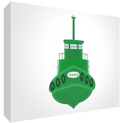ART BOAT-A5BLK-21R-ES Baby souvenir dekorativt block, båt, 14,8 x 21 x 2 cm, grön/vit ART BOAT-A5BLK-21R-ES Baby souvenir dekorativt block, båt, 14,8 x 21 x 2 cm, grön/vit