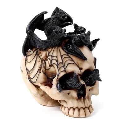 Fladdermus-skalle - Dekorativ skalle med fladdermöss Fladdermus-skalle - Dekorativ skalle med fladdermöss