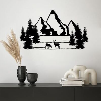 Wallity Snygg svart dekorativ metallväggtillbehör, 40 x 70 cm 100% metall, 1,5 mm tjock Lätt och lätt att hänga Perfekt för modern inredning Wallity Snygg svart dekorativ metallväggtillbehör, 40 x 70 cm 100% metall, 1,5 mm tjock Lätt och lätt att hänga Perfekt för modern inredning