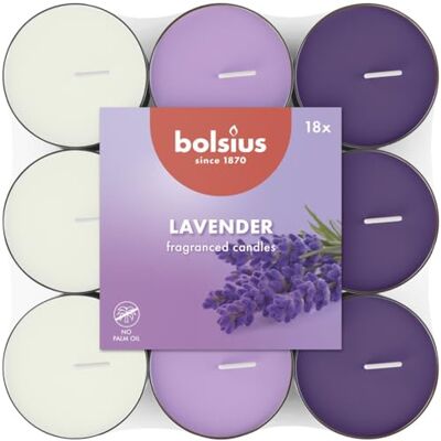bolsius – doftvärmeljus i tre färger – lavendel – 144 stycken – naturliga extrakt – innehåller veganskt vax – utan palmolja bolsius – doftvärmeljus i tre färger – lavendel – 144 stycken – naturliga extrakt – innehåller veganskt vax – utan palmolja