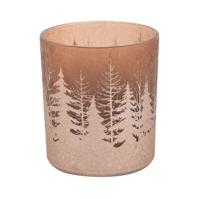 Cosy & Trendy Cosy Home Set med 6 ljusstakar i glas Cracke Trees, gammelrosa, 7 x 7 x 8 cm Cosy & Trendy Cosy Home Set med 6 ljusstakar i glas Cracke Trees, gammelrosa, 7 x 7 x 8 cm