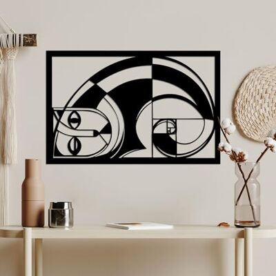 Wallity Snygg svart dekorativ metallväggtillbehör, 56 x 36,5 cm 100% metall, 1,5 mm tjocklek Perfekt för modern heminredning och konstdisplay Wallity Snygg svart dekorativ metallväggtillbehör, 56 x 36,5 cm 100% metall, 1,5 mm tjocklek Perfekt för modern heminredning och konstdisplay