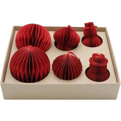 Dekohelden24 Högkvalitativa pappersbollar, trädhängsmycken, honeycombs jul, pappershängarsortiment jul, snögubbe 2 x, diamant 2 x, kula 2 x i en presentförpackning, 6 stycken, storlek: L/B/H 8 cm x 8 cm x 8 cm. Dekohelden24 Högkvalitativa pappersbollar, trädhängsmycken, honeycombs jul, pappershängarsortiment jul, snögubbe 2 x, diamant 2 x, kula 2 x i en presentförpackning, 6 stycken, storlek: L/B/H 8 cm x 8 cm x 8 cm.