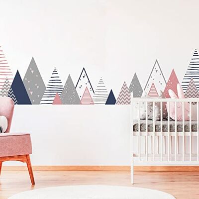 Ambiance Sticker Väggklistermärken för barn dekoration av barnkammaren väggklistermärken för barn skandinavisk väggdekal väggklistermärken jätte skandinaviska berg Armonika H60 x L100 cm Ambiance Sticker Väggklistermärken för barn dekoration av barnkammaren väggklistermärken för barn skandinavisk väggdekal väggklistermärken jätte skandinaviska berg Armonika H60 x L100 cm