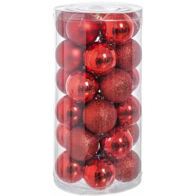 BigBuy Christmas Julbollar Röd Plast Purpurin 6 x 6 x 6 cm (30 enheter) BigBuy Christmas Julbollar Röd Plast Purpurin 6 x 6 x 6 cm (30 enheter)