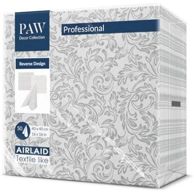 PAW Decor Collection PAW Airlaid servetter (40 x 40 cm) I 50 stycken I idealiska för bröllop, dop, nattvard, födelsedag I högkvalitativa bordsdekorationstygservetter I servetter dammliknande blad PAW Decor Collection PAW Airlaid servetter (40 x 40 cm) I 50 stycken I idealiska för bröllop, dop, nattvard, födelsedag I högkvalitativa bordsdekorationstygservetter I servetter dammliknande blad