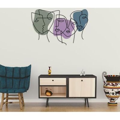 Wallity Snygg dekorativ metallväggtillbehör, 70 x 50 cm Hållbar 1,20 mm metall och 3 mm trä Perfekt för modern heminredning och unik väggkonst Wallity Snygg dekorativ metallväggtillbehör, 70 x 50 cm Hållbar 1,20 mm metall och 3 mm trä Perfekt för modern heminredning och unik väggkonst