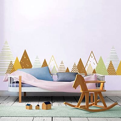 Ambiance Sticker Väggklistermärken för barn babyrumsdekoration jätteväggdekal barn skandinaviska berg Louka 40 x 65 cm Ambiance Sticker Väggklistermärken för barn babyrumsdekoration jätteväggdekal barn skandinaviska berg Louka 40 x 65 cm