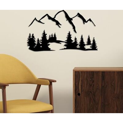 Wallity Hanah Home Stylish Black Decorative Metal Wall Accessory, 66 x 23 cm och 70 x 41 cm 100% metall, 1,5 mm tjock Easy Wall Mounting, perfekt för modern inredning Wallity Hanah Home Stylish Black Decorative Metal Wall Accessory, 66 x 23 cm och 70 x 41 cm 100% metall, 1,5 mm tjock Easy Wall Mounting, perfekt för modern inredning