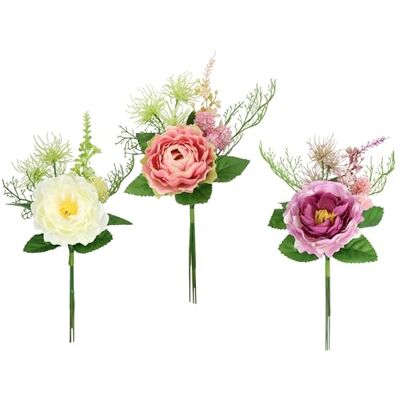 Flair Flower Rosgren 24 cm, uppsättning med 3, rosbukett, konstgjord blomma, bukett, sidenblomma, bukett, blombukett, blomdekoration, konstgjord ros, bordsdekoration, bröllopsdekoration Flair Flower Rosgren 24 cm, uppsättning med 3, rosbukett, konstgjord blomma, bukett, sidenblomma, bukett, blombukett, blomdekoration, konstgjord ros, bordsdekoration, bröllopsdekoration