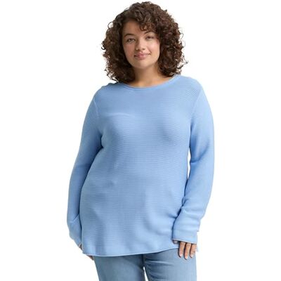 TOM TAILOR Plussize damtröja, 34587 – Light Fjord Blue, 52 plus size TOM TAILOR Plussize damtröja, 34587 – Light Fjord Blue, 52 plus size